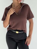 تیشرت یقه نواردار کد 180842 - Image 5