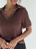تیشرت یقه نواردار کد 180842 - Image 6