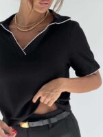 تیشرت یقه نواردار کد 180842 - Image 7