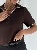 تیشرت یقه نواردار کد 180842 - Image 10