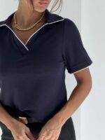 تیشرت یقه نواردار کد 180842 - Image 2
