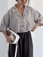 شومیز راه راه کژوال کد 220731 - Image 15