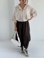 شومیز راه راه کژوال کد 220731 - Image 17