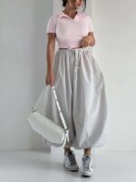 شلوار خمره ای راه راه کد 102342 - Image 9