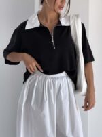 تیشرت نیم زیپ OYSHO کد 180803 - Image 5