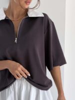 تیشرت نیم زیپ OYSHO کد 180803 - Image 2