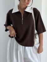 تیشرت نیم زیپ OYSHO کد 180803 - Image 12