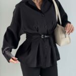 شومیز کمربندی کد 220733
