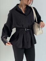 شومیز کمربندی کد 220733