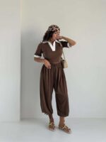 ست تیشرت و شلوار یقه هفت کد 160995 - Image 16