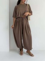 ست تیشرت و شلوار گت دار کد 160997 - Image 12