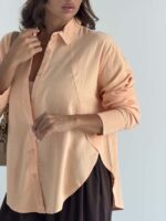 شومیز لینن برش دار کد 220748 - Image 8