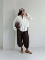 شومیز لینن برش دار کد 220748 - Image 9