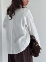 شومیز لینن برش دار کد 220748 - Image 11