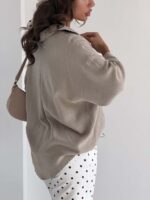 شومیز لینن پشت هلال کد 220611 - Image 11