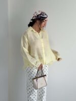 شومیز شیشه ای پشت بند کد 220746 - Image 5