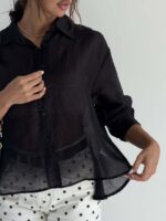 شومیز شیشه ای پشت بند کد 220746 - Image 15