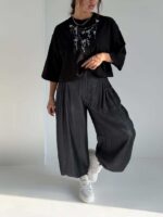 تیشرت نیم تنه پاپیونی کد 180879 - Image 4