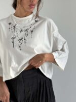 تیشرت نیم تنه پاپیونی کد 180879 - Image 12