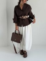 شومیز لینن یقه هفت کد 220743 - Image 5