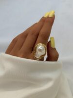 انگشتر تک مروارید کد 310926 - Image 4