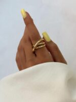 انگشتر ضربدری کد 310927 - Image 4