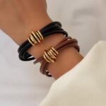 دستبند چرم چند تیکه کد 310949