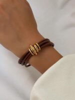 دستبند چرم چند تیکه کد 310949 - Image 3
