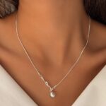 گردنبند گره ای تک مروارید کد 310977