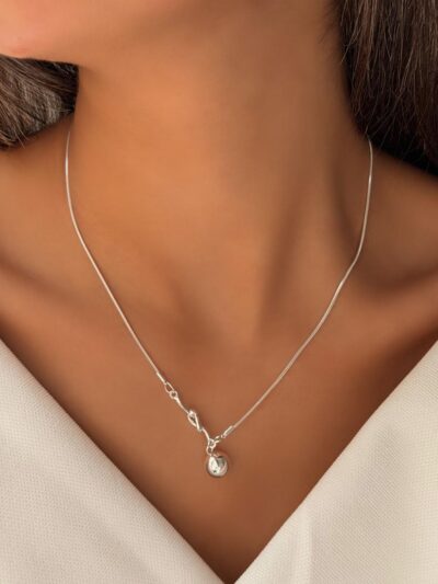 گردنبند گره ای تک مروارید کد 310977