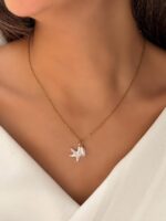 گردنبند ستاره دریایی و مروارید کد 310961
