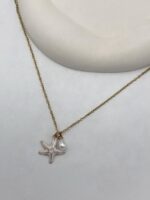 گردنبند ستاره دریایی و مروارید کد 310961 - Image 2