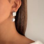 گوشواره چروک تک مروارید کد 310967