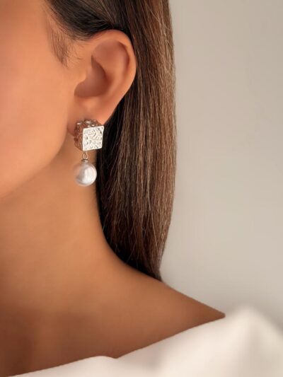 گوشواره چروک تک مروارید کد 310967