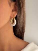 گوشواره میناکاری سنگی کد 310959 - Image 2