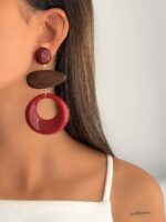 گوشواره چوبی آویزدار کد 311037