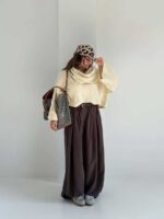 پلیور بافتنی یقه شالی NISAN کد 201098 - Image 2