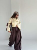 پلیور بافتنی یقه شالی NISAN کد 201098 - Image 3